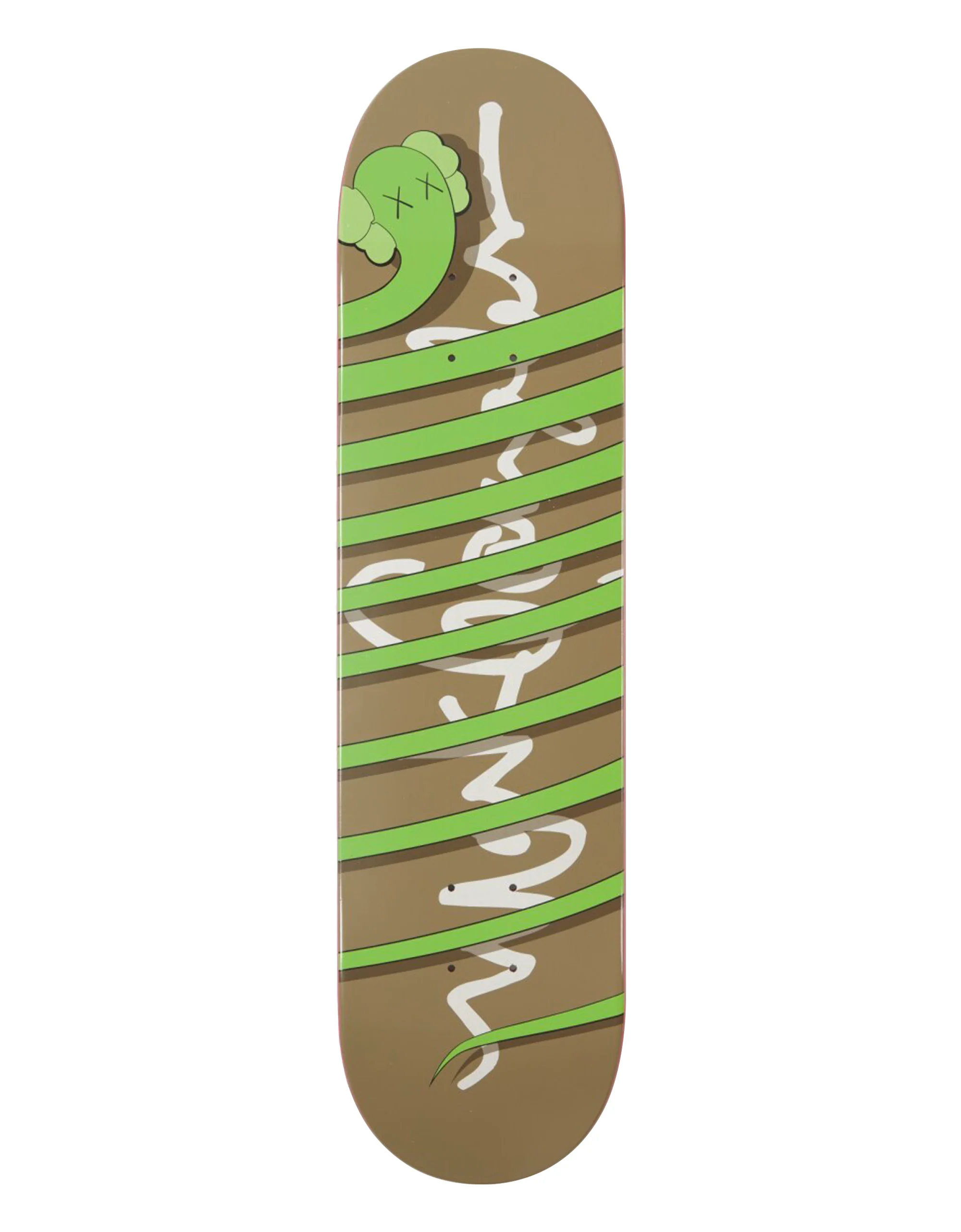 KAWS x Krooked Bendy Skateboard Deck Green 2004