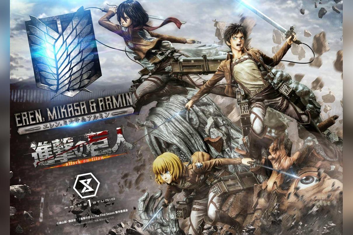 Attack on Titan Armin Arlert & Eren Yeager & Mikasa Ackerman Ultimate Premium Masterline  (UPMAOT-01)