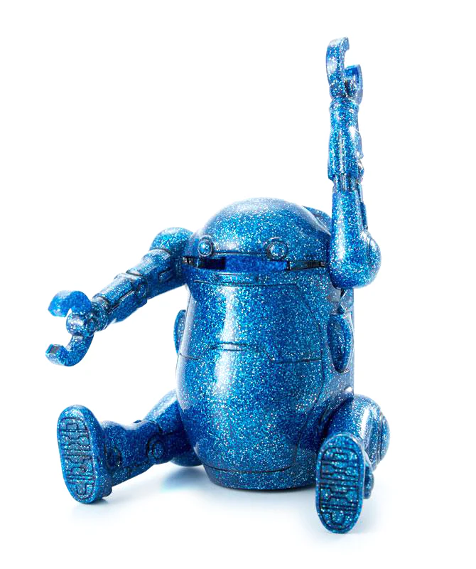 Medicom Mechatro WeGo Sofubi Robot Bank Blue Glitter