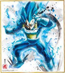Dragon Ball Super - Vegeta SSGSS Evolved - Candy Toy - Dragon Ball Shikishi Art 6 - Mini Shikishi - Shikishi - Shikishi Art