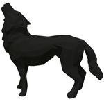 Richard Orlinski Howling Wolf Black Edition