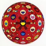 Takashi Murakami Flowerball 3D Red Cliff Sculpture 2013