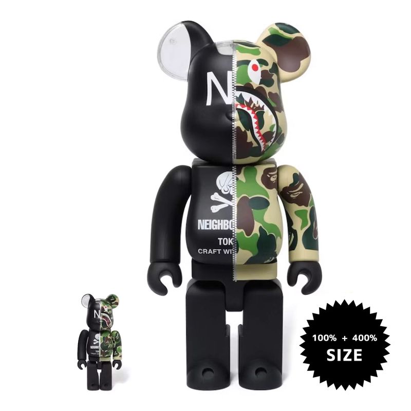 Medicom Be@rbrick BAPE x Neighborhood 100% and 400% Set