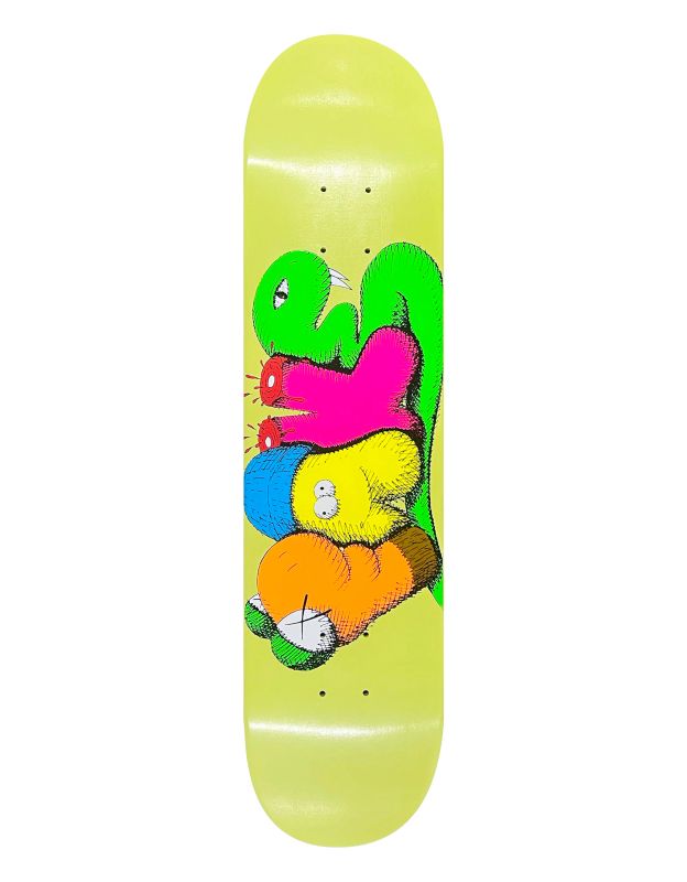 KAWS "Fake" Yellow Skateboard Deck 2007
