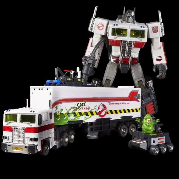 Ghostbusters - Transformers - Convoy - Slimer - The Transformers: Masterpiece (MP-10G) - Transformers Collaborative (Hasbro, Takara Tomy)