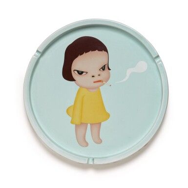 Yoshitomo Nara Too Young to Die Ceramic Ashtray 2002