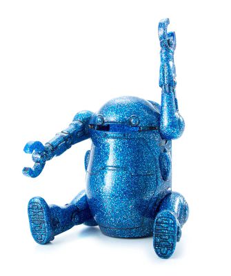 Medicom Mechatro WeGo Sofubi Robot Bank Blue Glitter