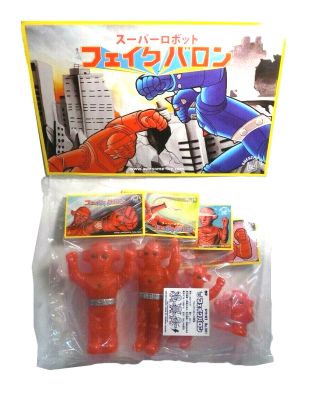 Awesome Toy Fake Baron Sofubi Set of 4 Red Glitter Mini