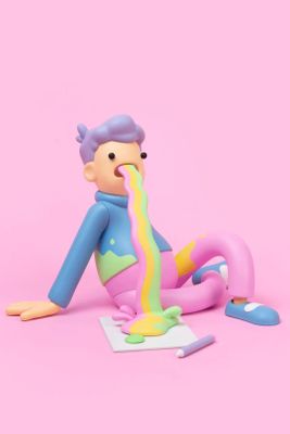 Mr Doodle Doodle Boy Resin Hand-Painted 2021