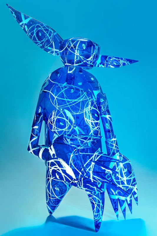 Futura 2000 Atom Skate Deck Statue Bronze
