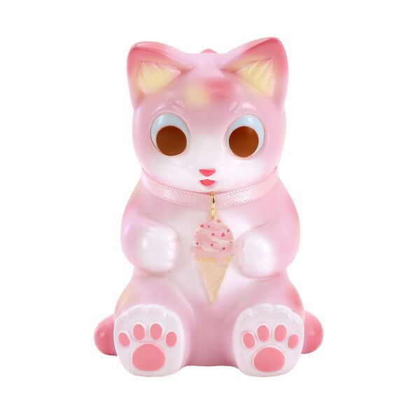 Bakeneko Kaijuu Negora - Negora - Osuwari Negora - Sofubi Figure - Strawberry Ice Cream (Konatsuya)
